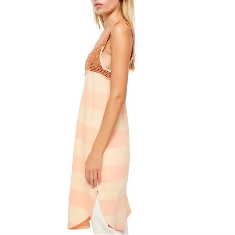 NWT Free People Luca Crocheted Detail Tank Tunic Dress - Picture 2 of 8